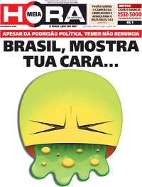 Capa do jornal Meia Hora 19/05/2017