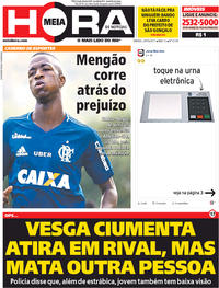 Capa do jornal Meia Hora 20/05/2017