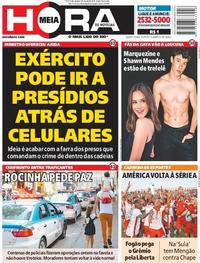 Capa do jornal Meia Hora 20/09/2017