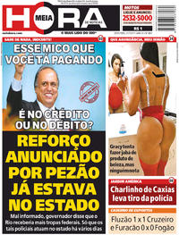 Capa do jornal Meia Hora 21/07/2017