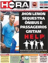 Capa do jornal Meia Hora 22/03/2017