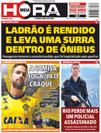 Capa do jornal Meia Hora 22/07/2017