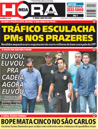 Capa do jornal Meia Hora 22/11/2017