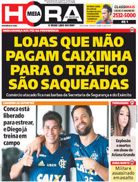 Capa do jornal Meia Hora 23/05/2017