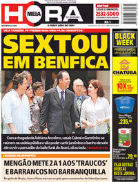 Capa do jornal Meia Hora 24/11/2017