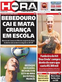 Capa do jornal Meia Hora 25/03/2017
