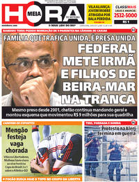 Capa do jornal Meia Hora 25/05/2017
