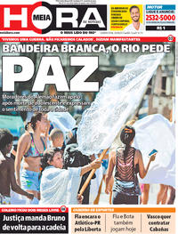 Capa do jornal Meia Hora 26/04/2017