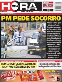 Capa do jornal Meia Hora 27/10/2017