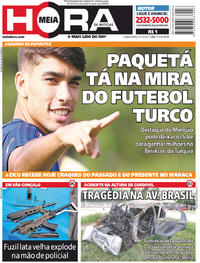 Capa do jornal Meia Hora 27/12/2017
