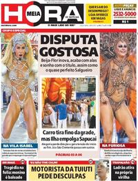 Capa do jornal Meia Hora 28/02/2017