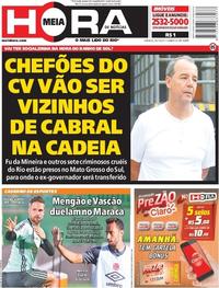 Capa do jornal Meia Hora 28/10/2017