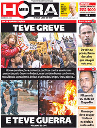 Capa do jornal Meia Hora 29/04/2017