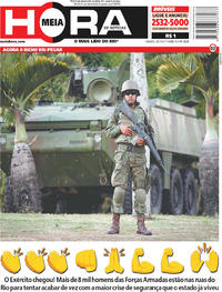 Capa do jornal Meia Hora 29/07/2017
