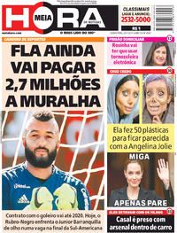 Capa do jornal Meia Hora 30/11/2017