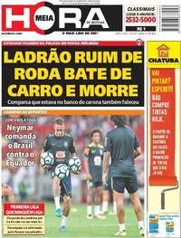 Capa do jornal Meia Hora 31/08/2017