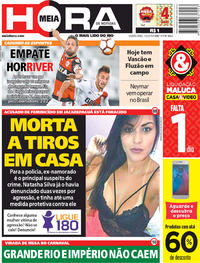Capa do jornal Meia Hora 01/03/2018