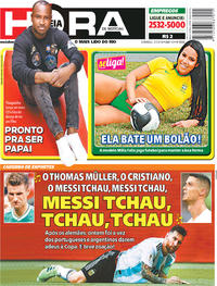 Capa do jornal Meia Hora 01/07/2018