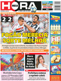 Capa do jornal Meia Hora 01/10/2018