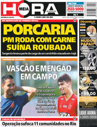 Capa do jornal Meia Hora 02/05/2018