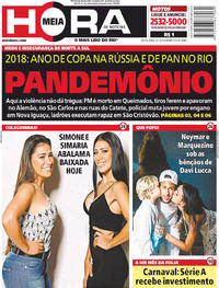 Capa do jornal Meia Hora 05/01/2018