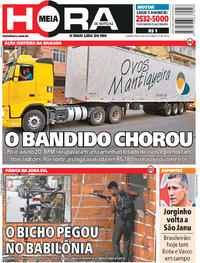 Capa do jornal Meia Hora 06/06/2018