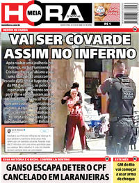 Capa do jornal Meia Hora 06/12/2018