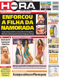Capa do jornal Meia Hora 08/01/2018