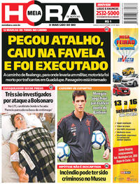 Capa do jornal Meia Hora 08/09/2018