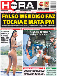 Capa do jornal Meia Hora 09/03/2018
