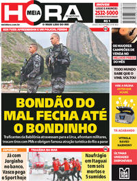 Capa do jornal Meia Hora 09/06/2018