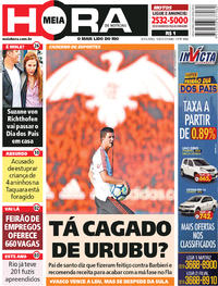 Capa do jornal Meia Hora 10/08/2018