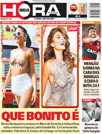 Capa do jornal Meia Hora 11/02/2018
