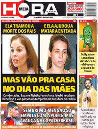 Capa do jornal Meia Hora 11/05/2018