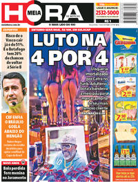 Capa do jornal Meia Hora 11/09/2018