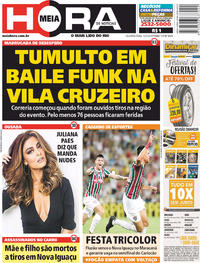 Capa do jornal Meia Hora 12/03/2018