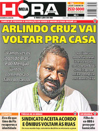 Capa do jornal Meia Hora 12/06/2018