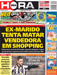 Capa do jornal Meia Hora 13/04/2018