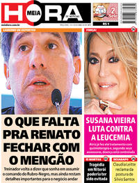 Capa do jornal Meia Hora 13/11/2018