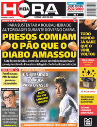 Capa do jornal Meia Hora 14/03/2018