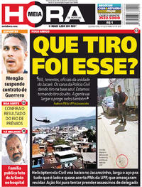 Capa do jornal Meia Hora 15/01/2018