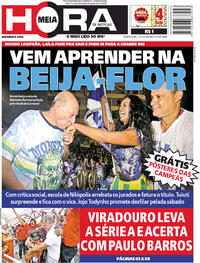 Capa do jornal Meia Hora 15/02/2018