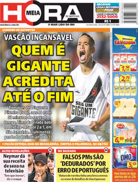 Capa do jornal Meia Hora 16/04/2018