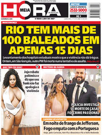 Capa do jornal Meia Hora 17/01/2018