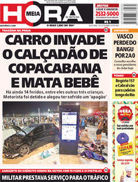 Capa do jornal Meia Hora 19/01/2018