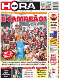 Capa do jornal Meia Hora 19/02/2018