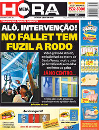 Capa do jornal Meia Hora 20/03/2018