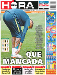 Capa do jornal Meia Hora 20/06/2018