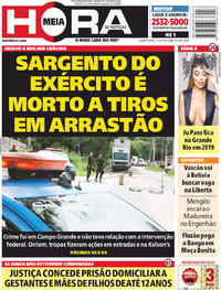 Capa do jornal Meia Hora 21/02/2018