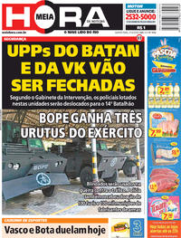 Capa do jornal Meia Hora 21/03/2018